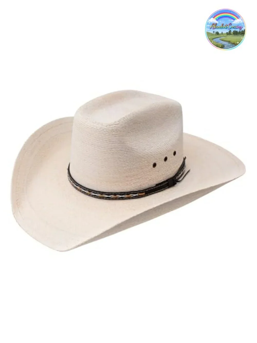 Stetson Palm Leaf Cowboy Hat with Vent Eyelets, 4 1/2